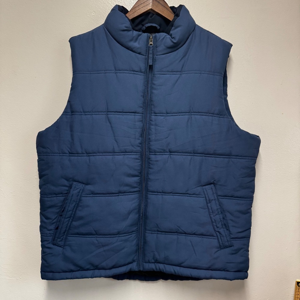 Weatherproof Vintage Puffer Vest Blue Quilted Gorpcore Outdoor XL Fall